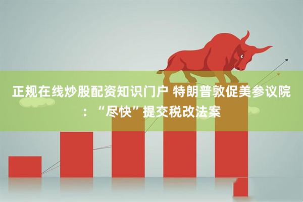 正规在线炒股配资知识门户 特朗普敦促美参议院：“尽快”提交税改法案
